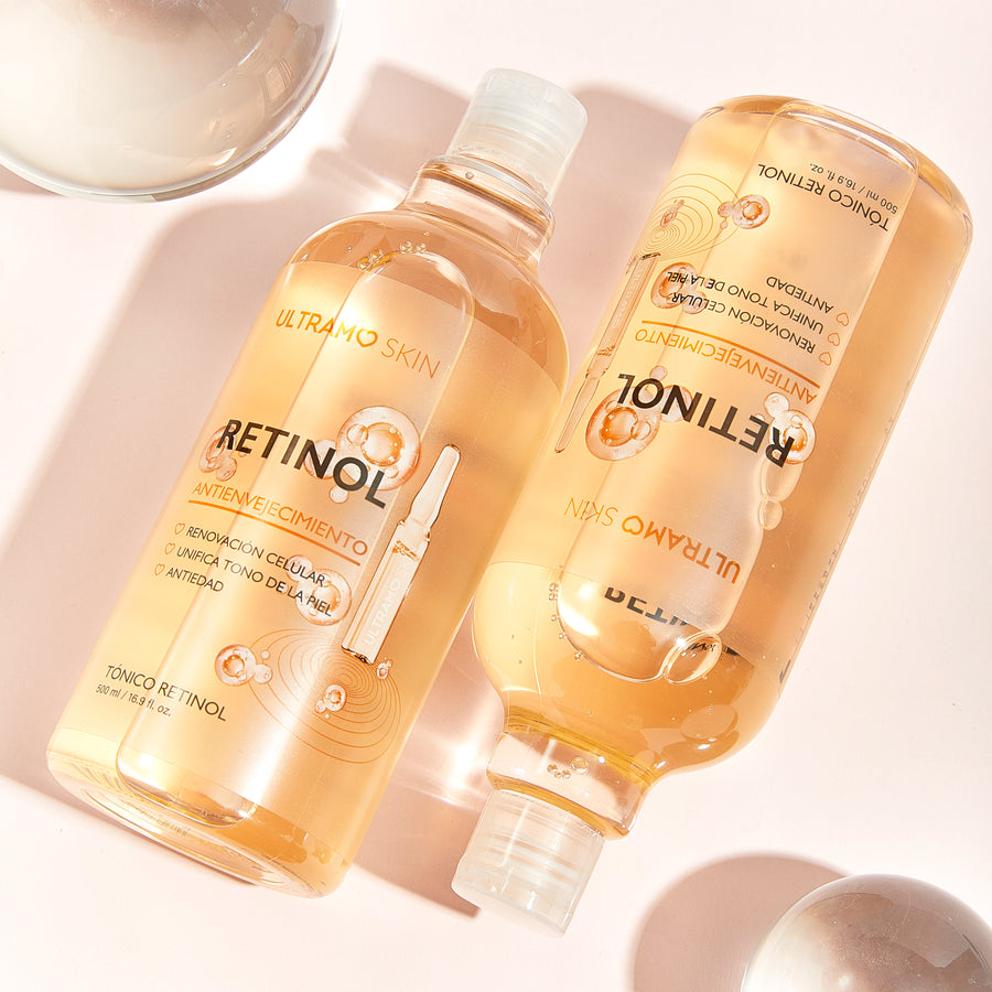 Tónico Facial Retinol 500 ml – Antiedad, Luminosidad y Piel Renovada