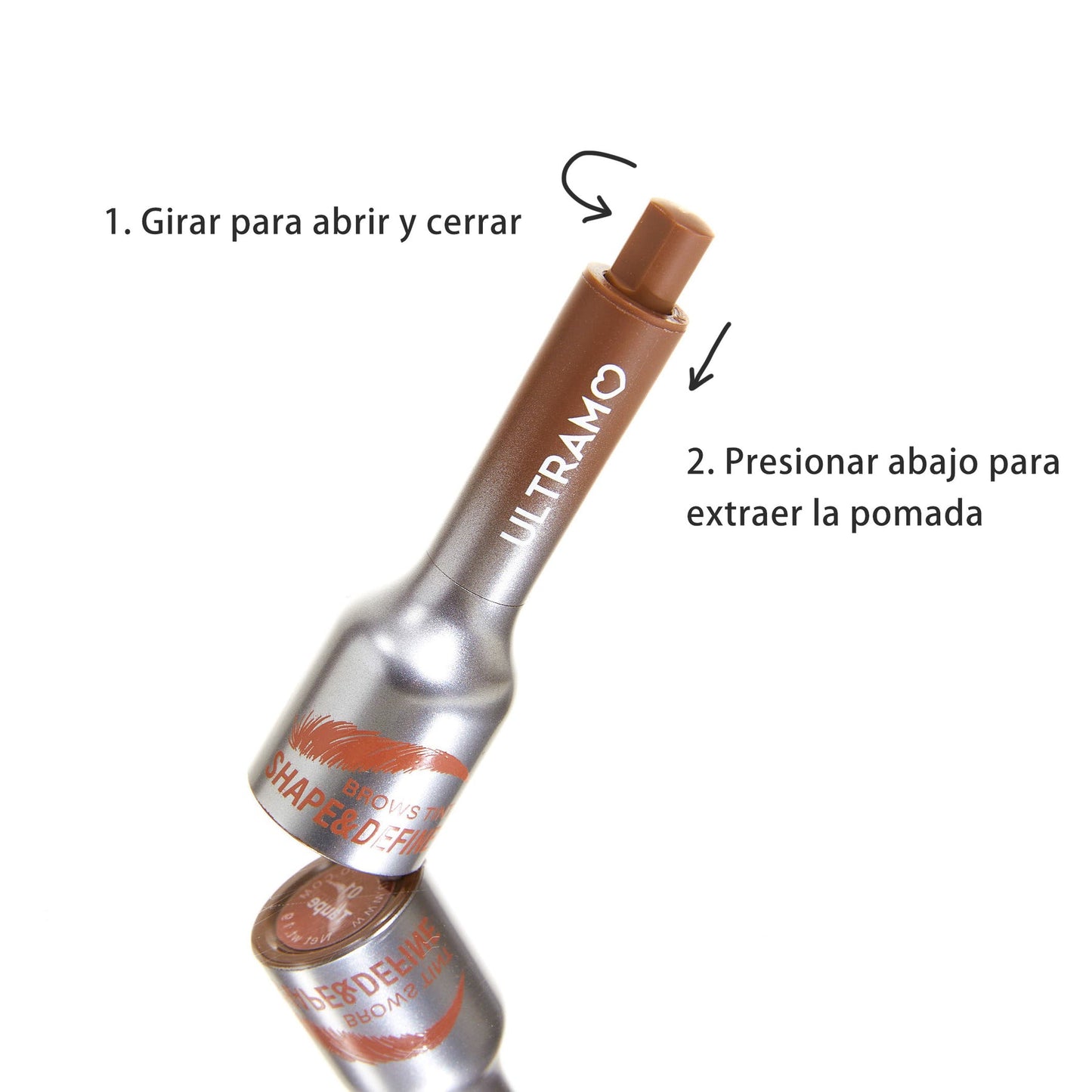 ULTRAMO Pincel Angular Brow‑Fection con Trazos Tipo Cabello