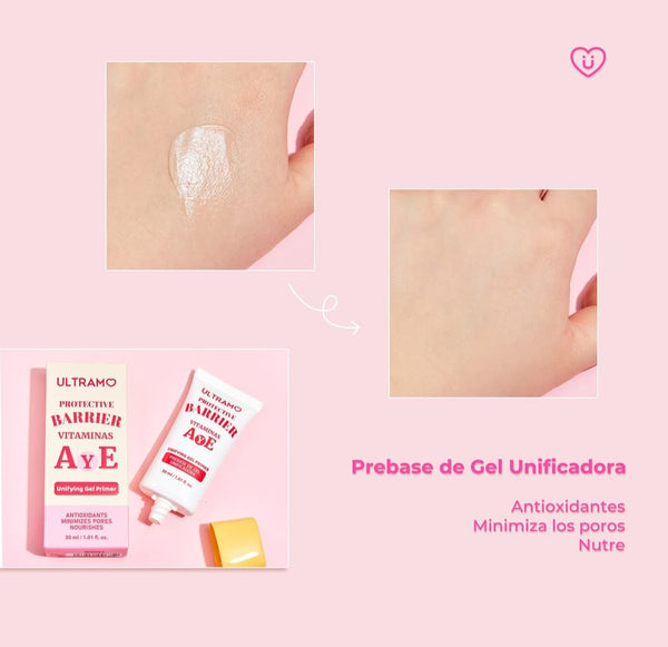 Prebase de maquillaje en gel con vitamina A y E ULTRAMO