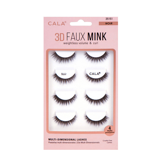 Set de Pestañas 3D Faux Mink 4 Pares – Cala