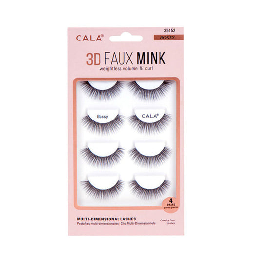 Set de Pestañas 3D Faux Mink 4 Pares – Cala