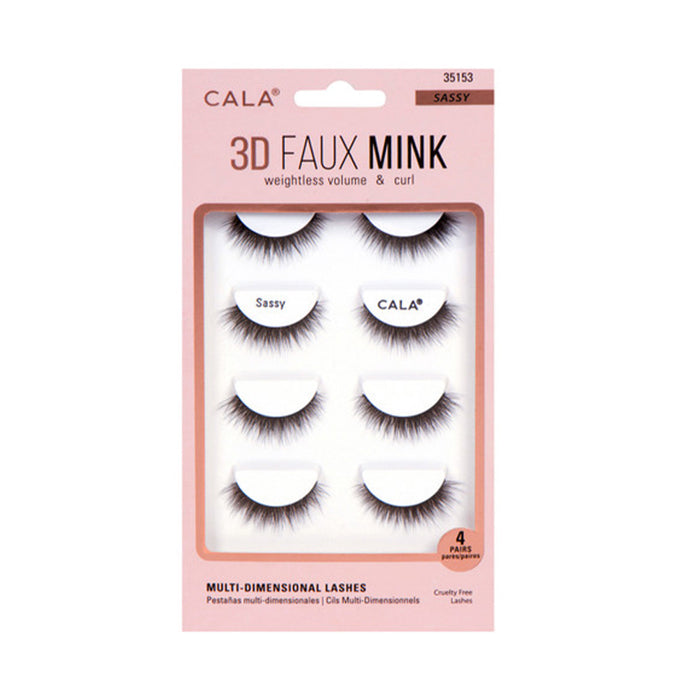 Set de Pestañas 3D Faux Mink 4 Pares – Cala