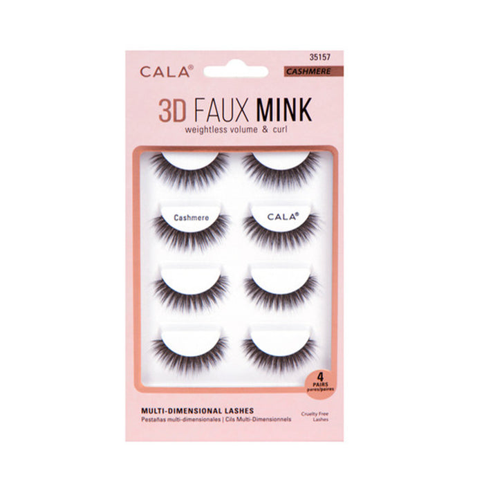 Set de Pestañas 3D Faux Mink 4 Pares – Cala