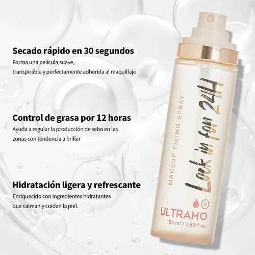 Spray Fijador ULTRAMO Lock – Maquillaje Intacto por Horas
