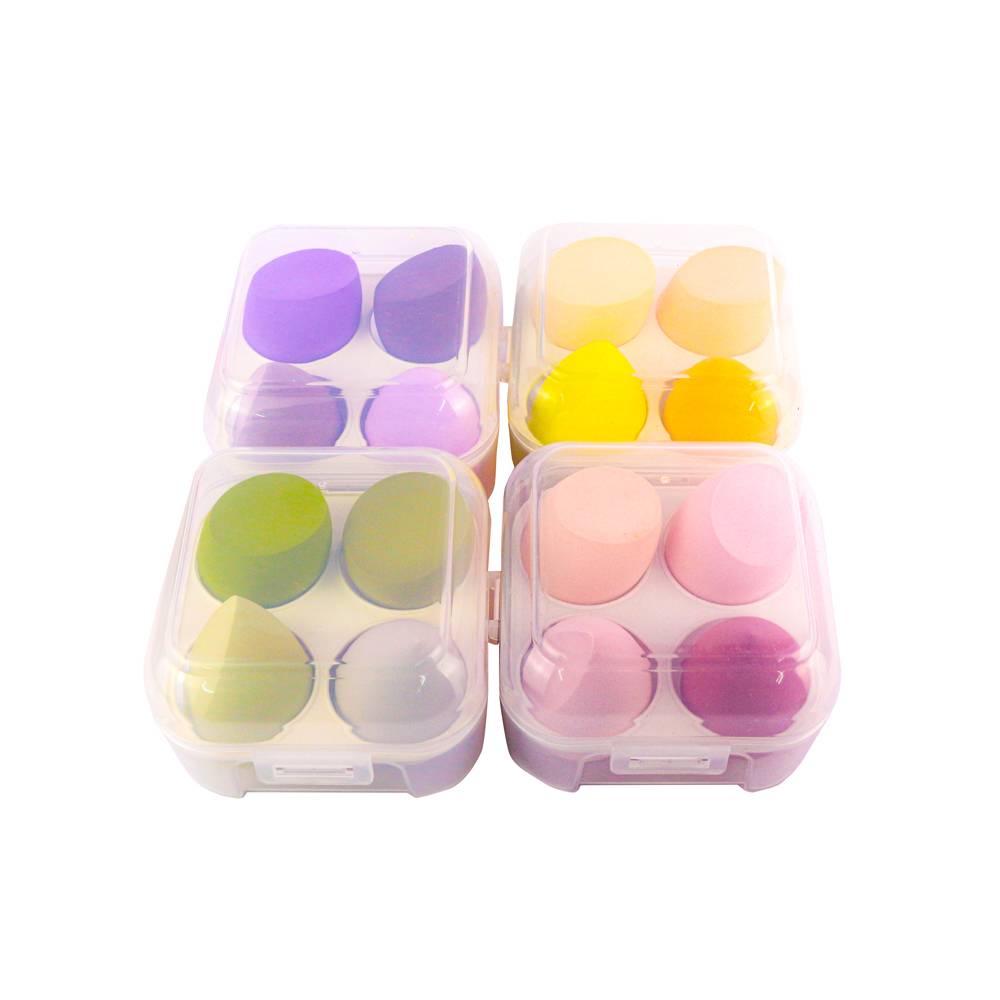 Estuche con 4 Esponjas para Maquillaje | Precisión y Suavidad en Cada Aplicación