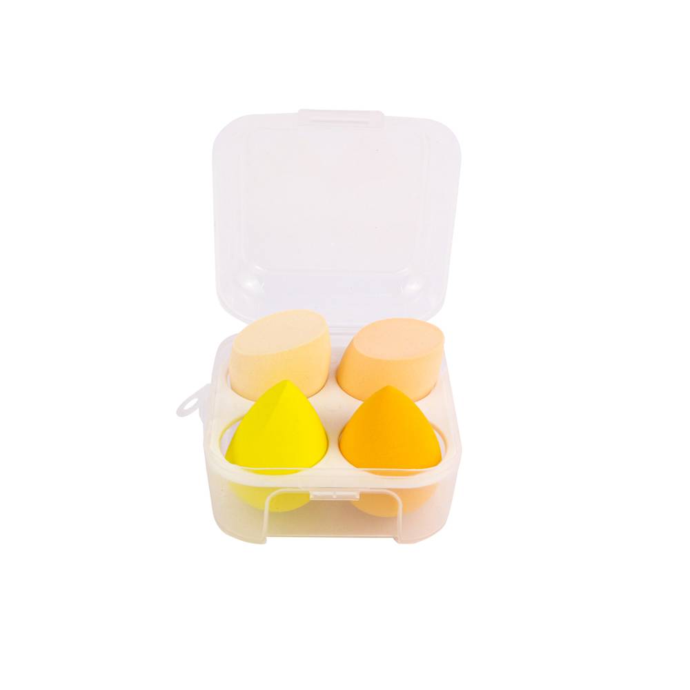 Estuche con 4 Esponjas para Maquillaje | Precisión y Suavidad en Cada Aplicación