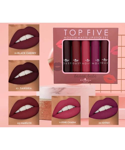 set de labiales top five