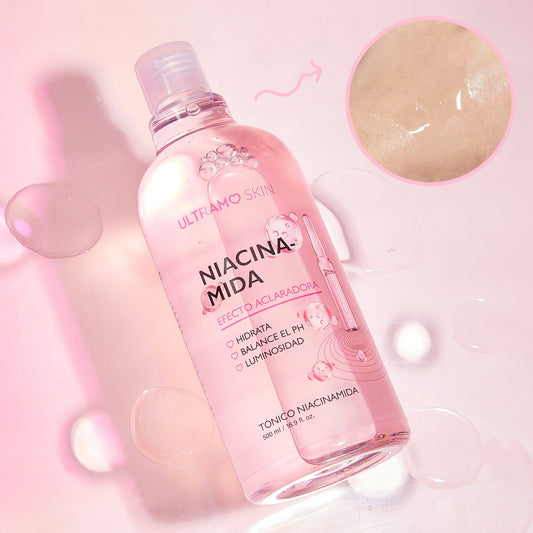 Tónico Facial Niacinamida 500 ml – Control de Grasa, Poros y Manchas
