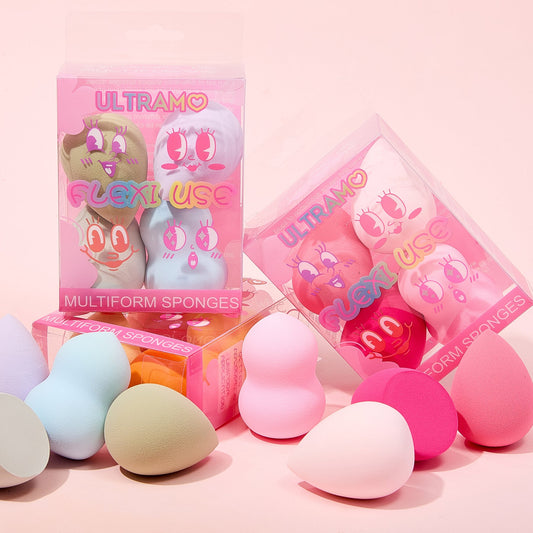 ULTRAMO Huevos de Belleza 4pcs con Estuche – Maquillaje Impecable Siempre