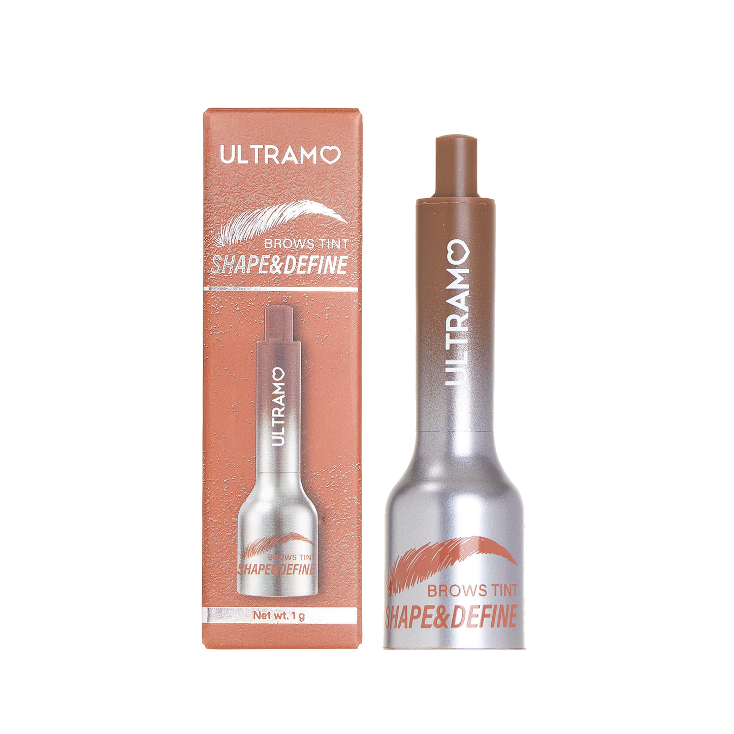 ULTRAMO Pincel Angular Brow‑Fection con Trazos Tipo Cabello